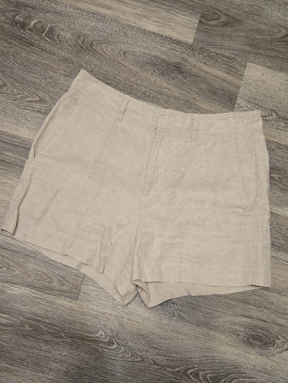 Madewell Linen Pintucked Shorts Sz 8
